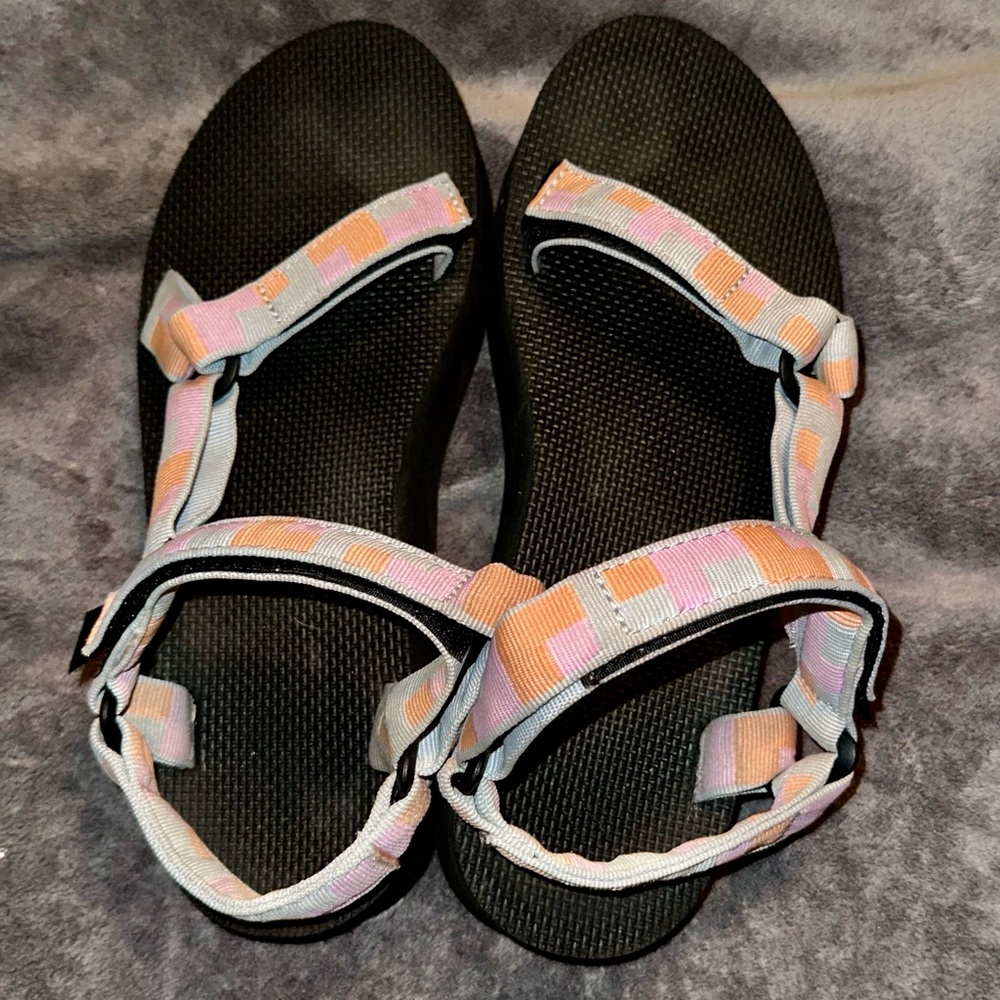 Teva Women's Platform Sandals - Black and Pink